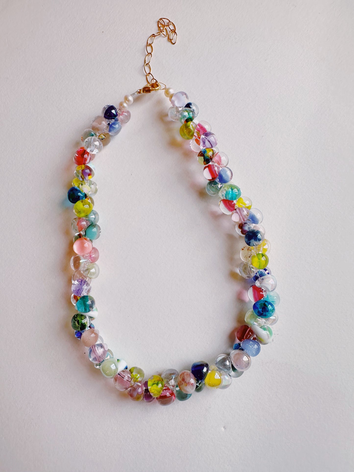 Rainbow Bubble Glass Necklace