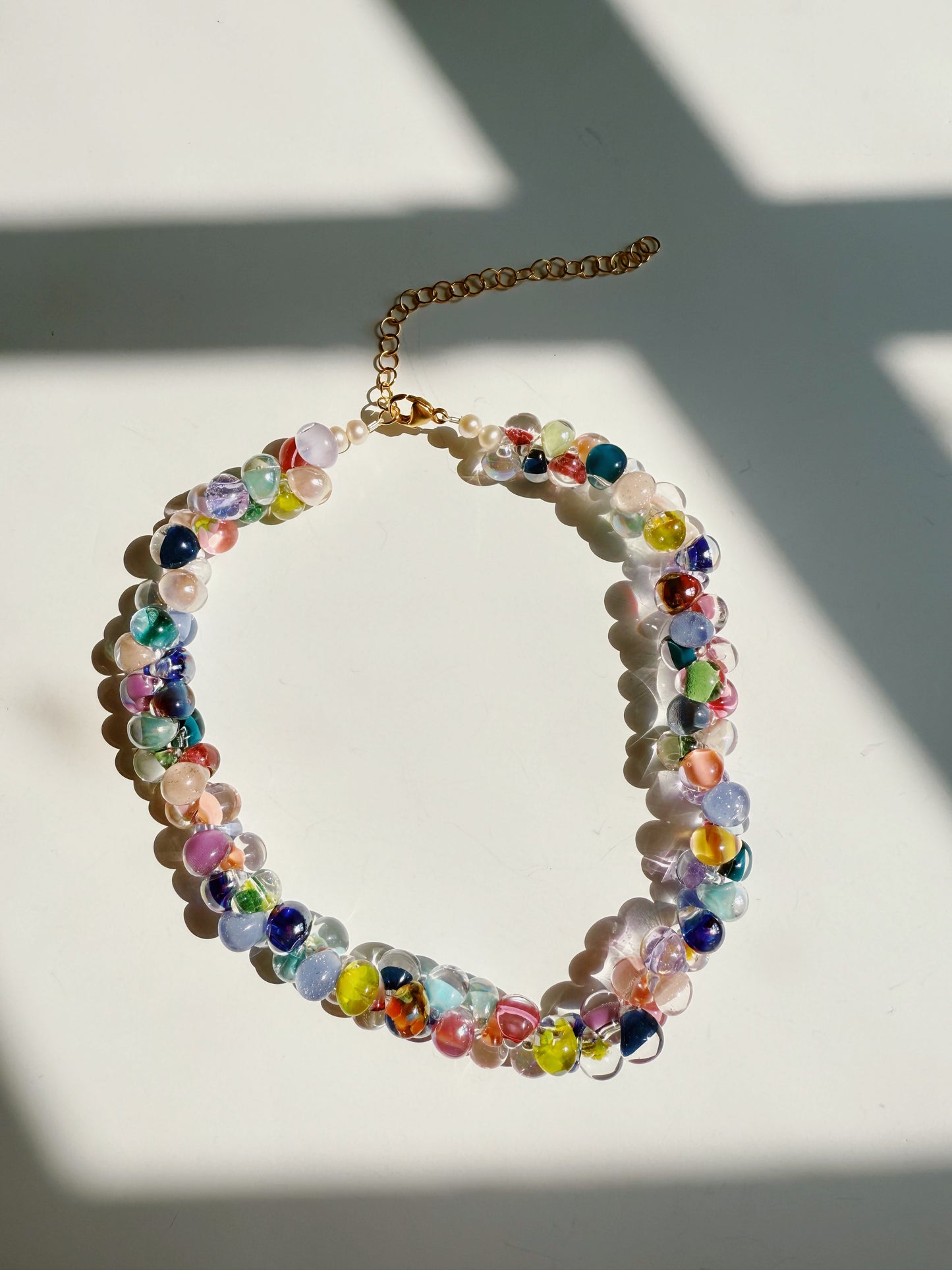 Rainbow Bubble Glass Necklace