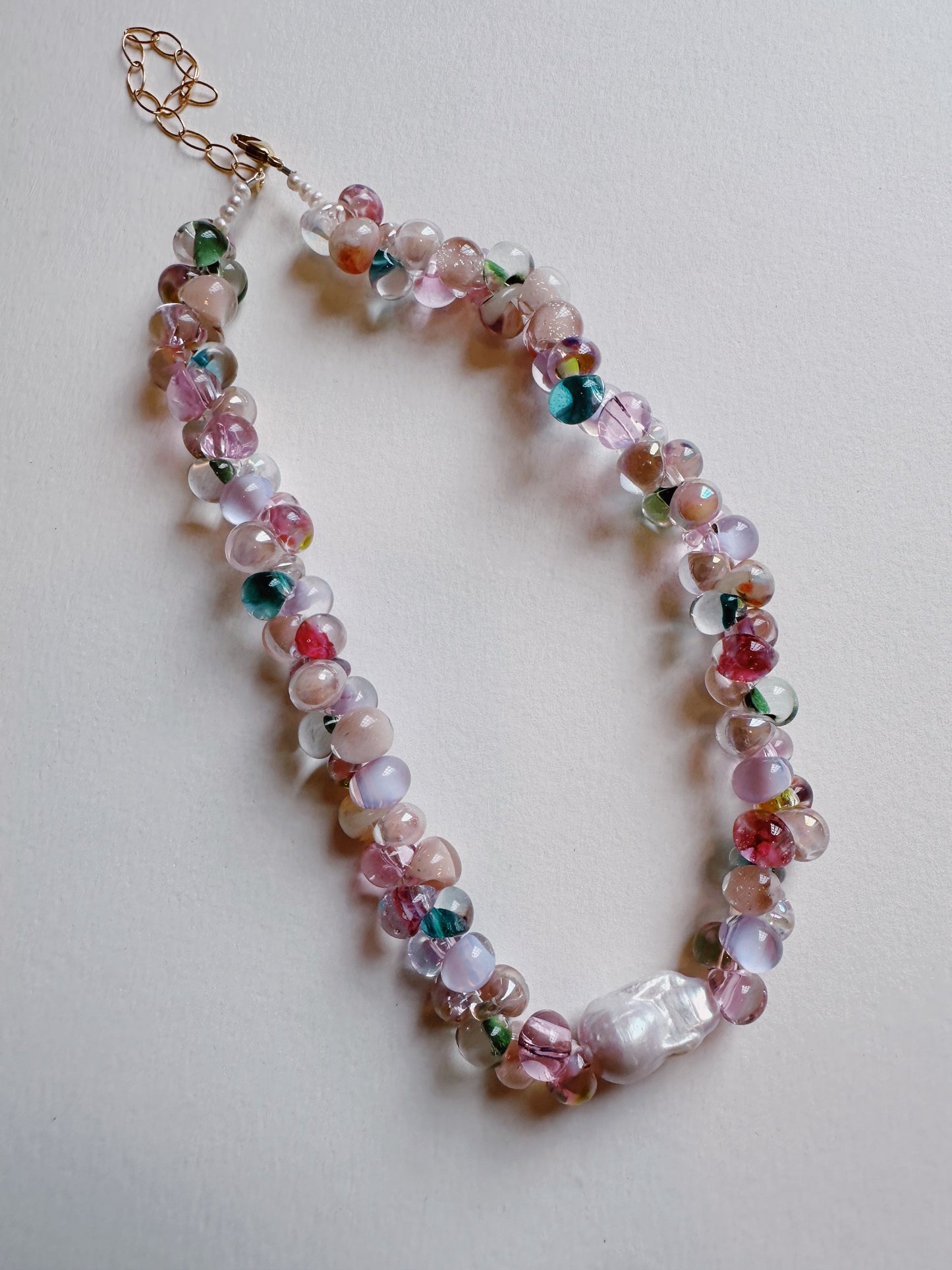 Bubble Glass Necklace - Rainbow