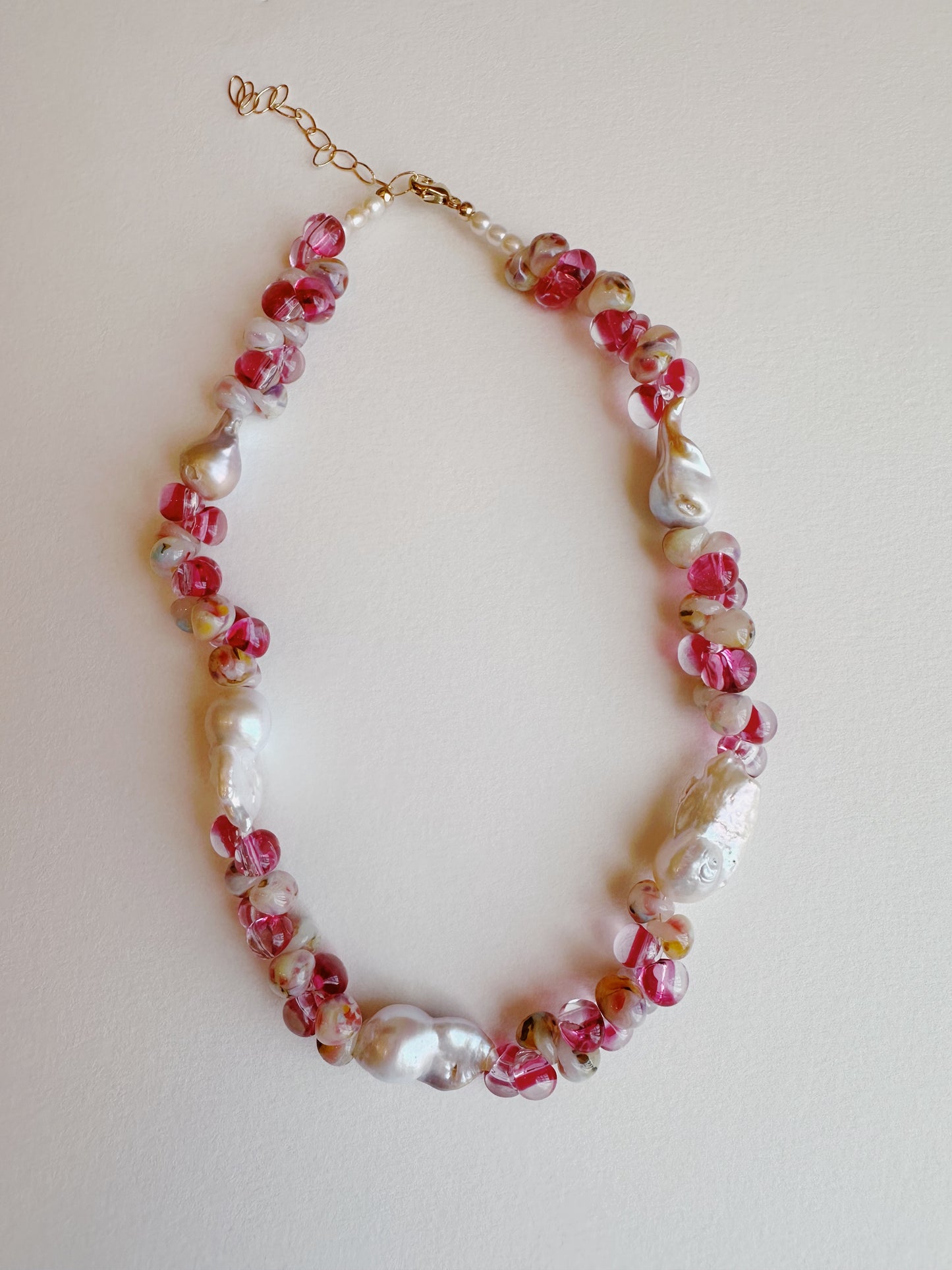 Pearly Bubble Glass Necklace