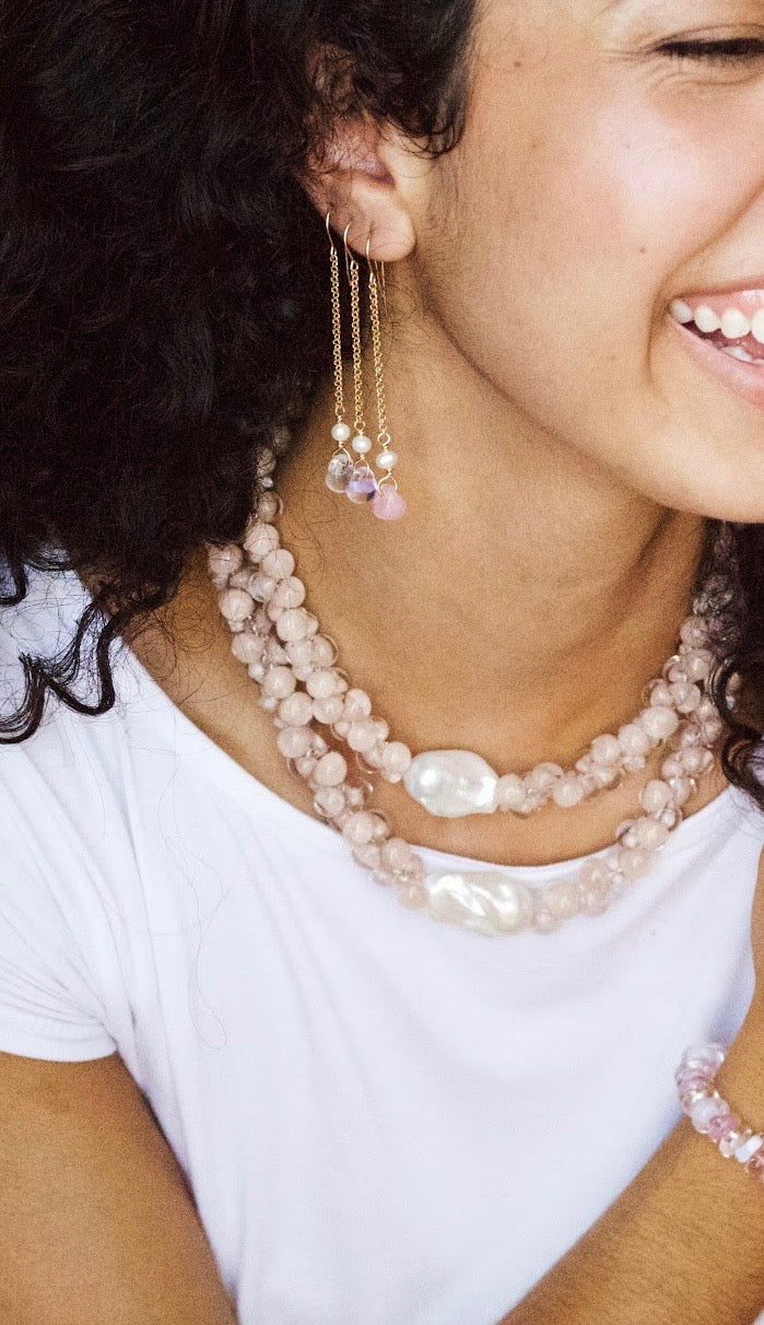 Solid Bubble Glass Necklace