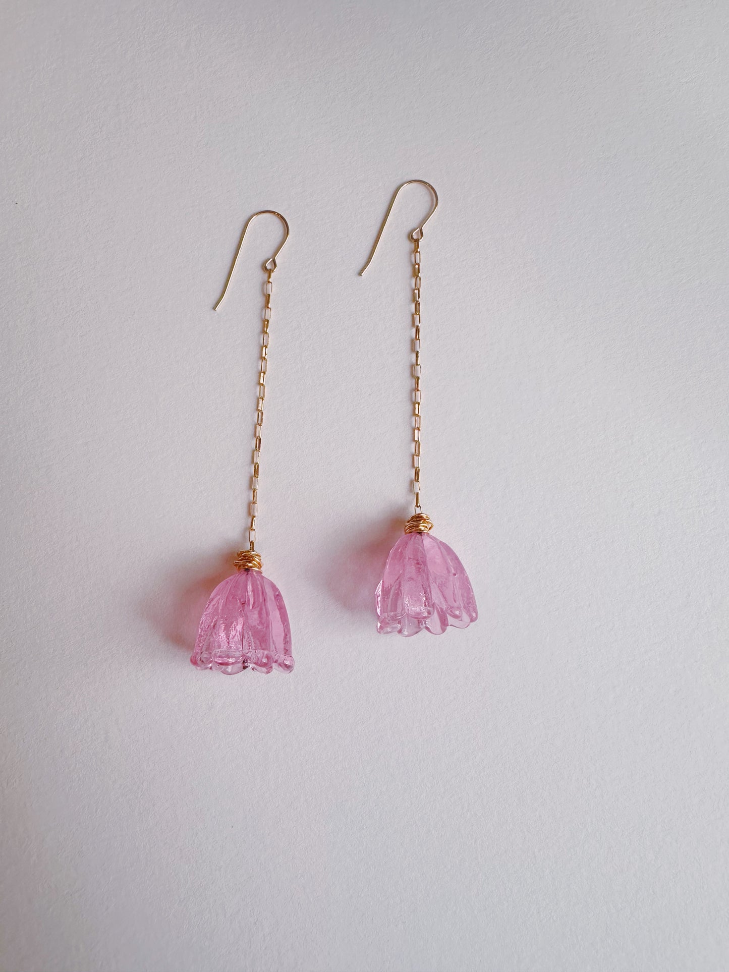 Glass Tulip Drops - Ballerina Pink