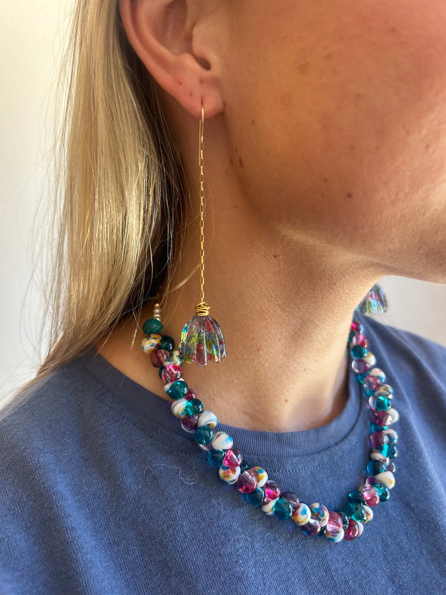 Glass Tulip Drops - Tie Dye