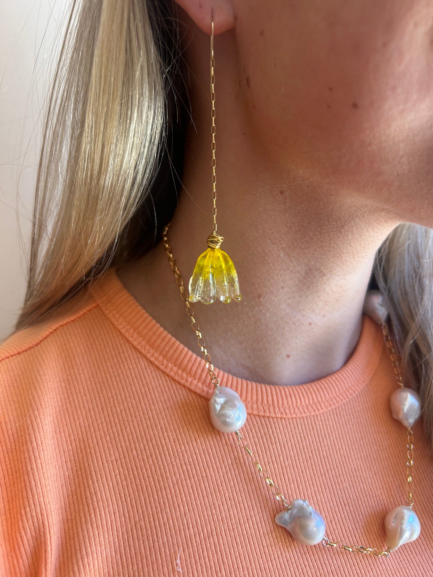 Glass Tulip Drops - Lemon