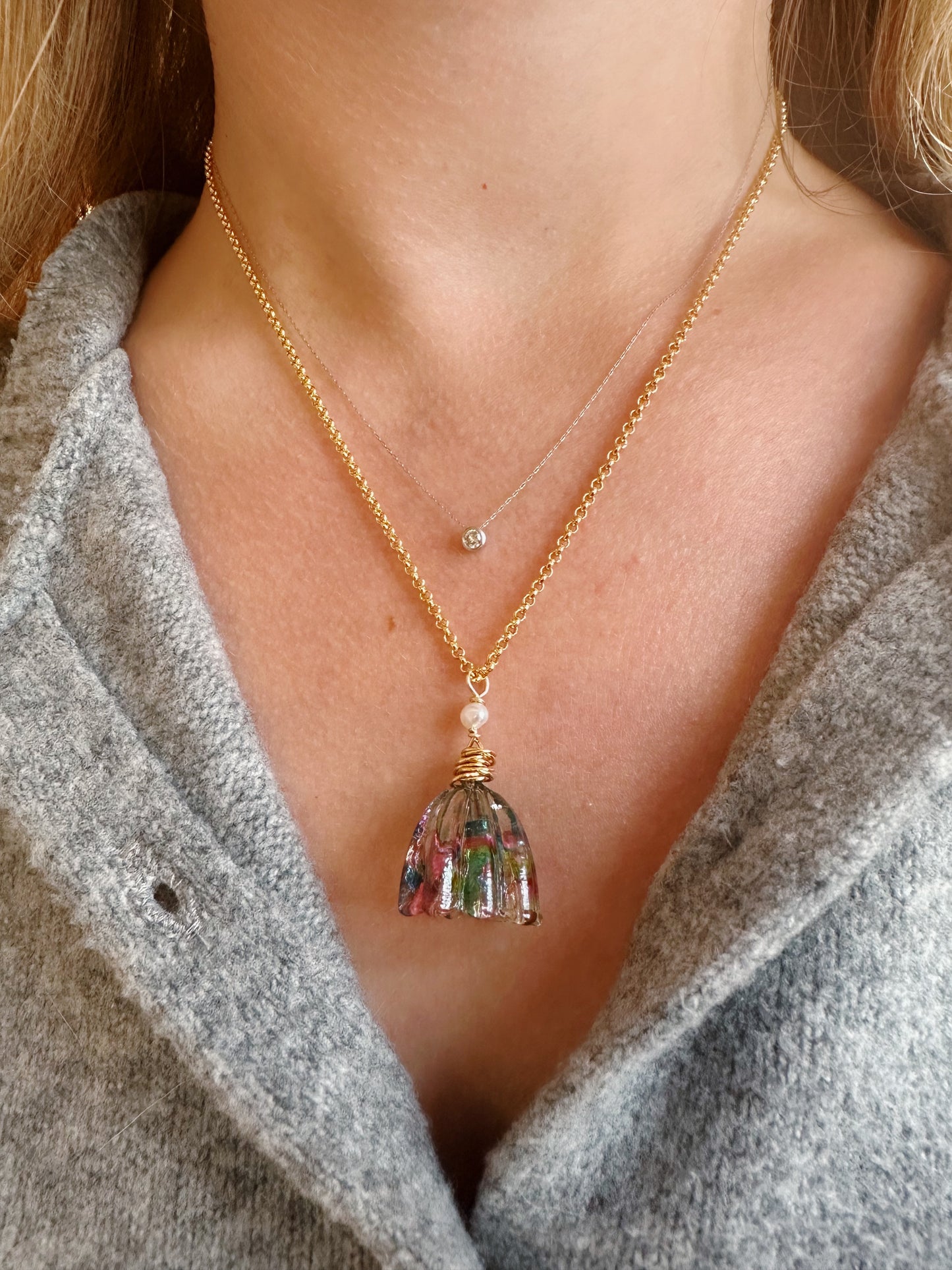 Tulip Necklace - Tie Dye