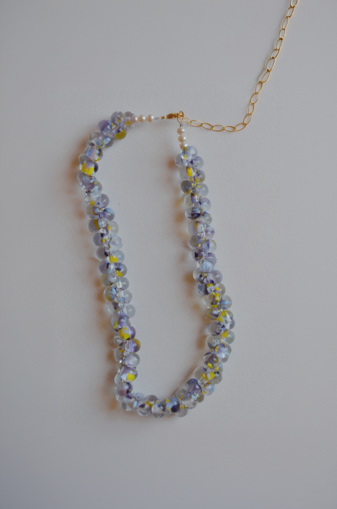 Bubble Glass Necklace- Geaux Team