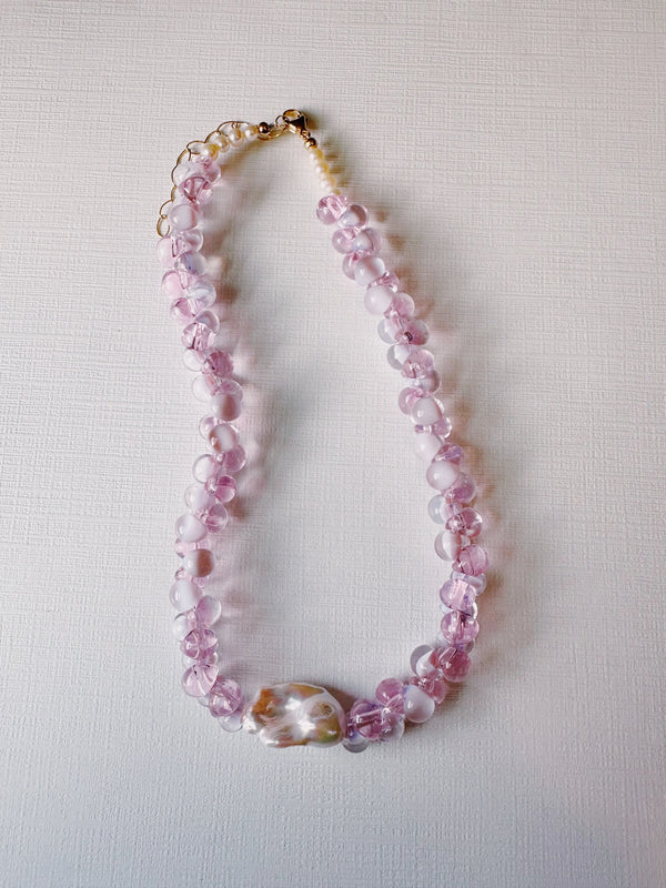 Solid Bubble Glass Necklace
