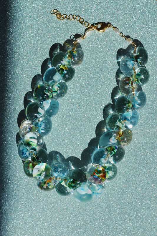 Grand Bubble Glass Necklace-Tahiti