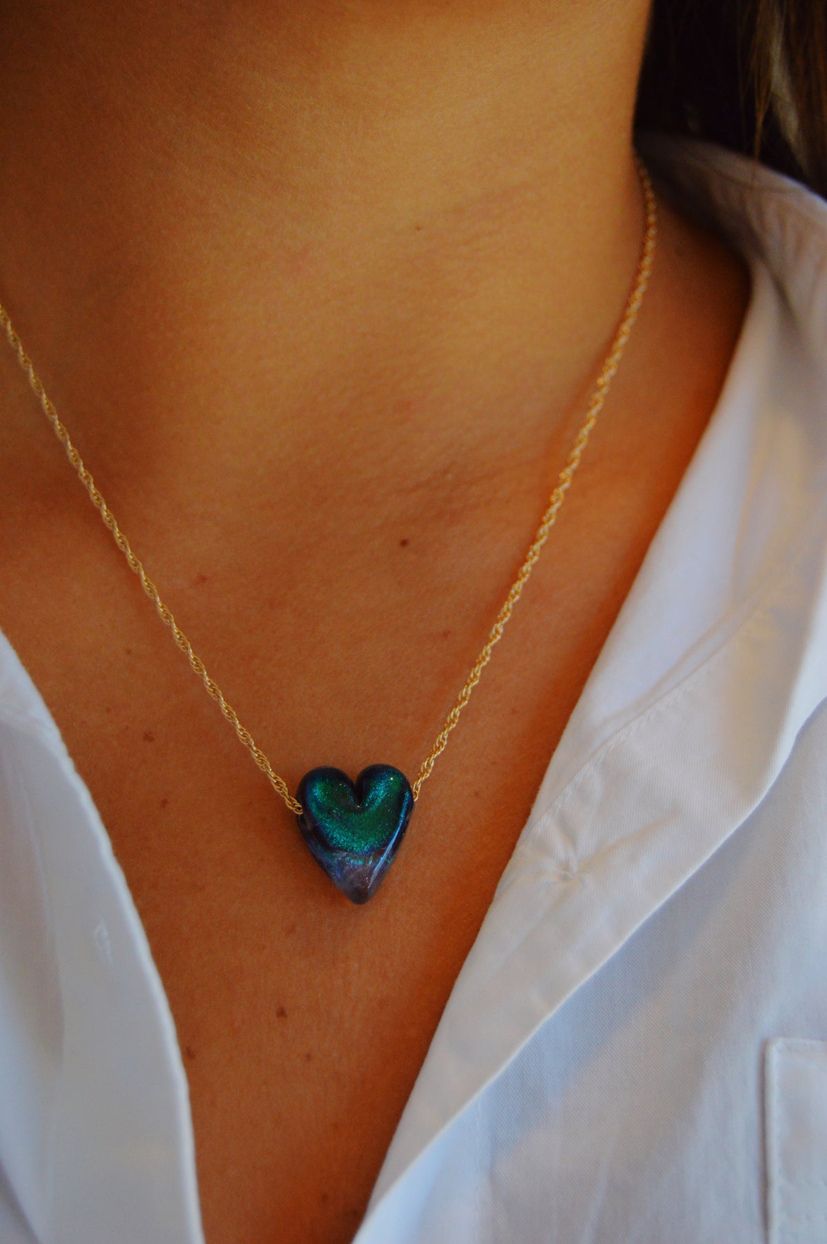 Glass Heart Necklace