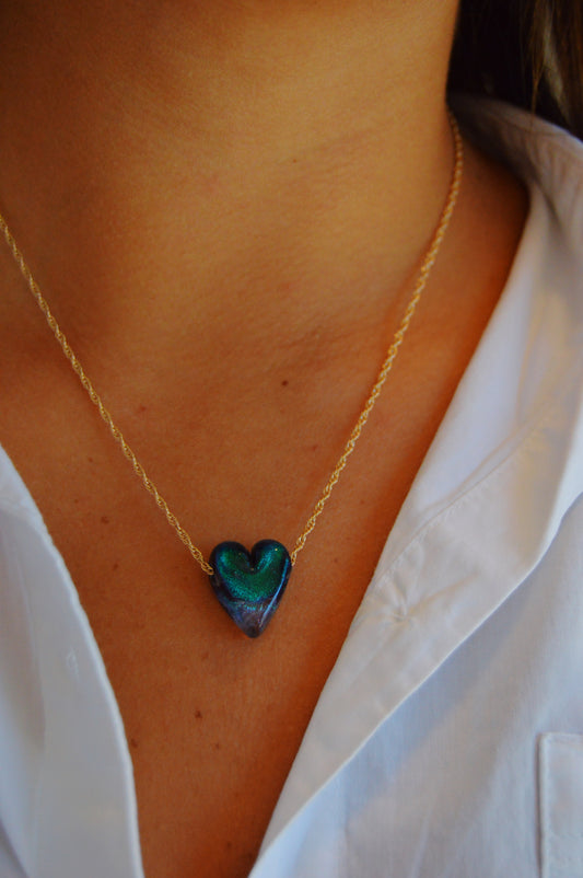 Glass Heart Necklace