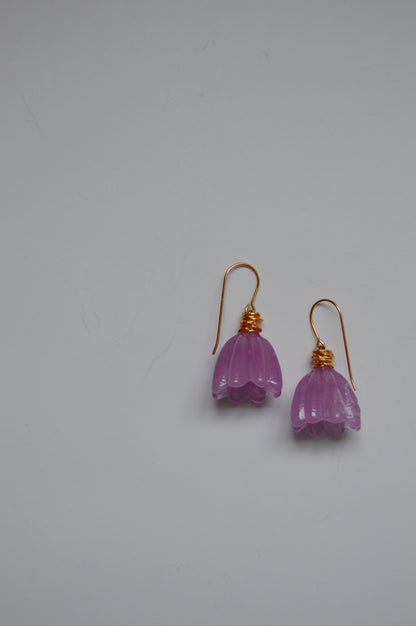 Super Sale Glass Tulip Earrings- Minis