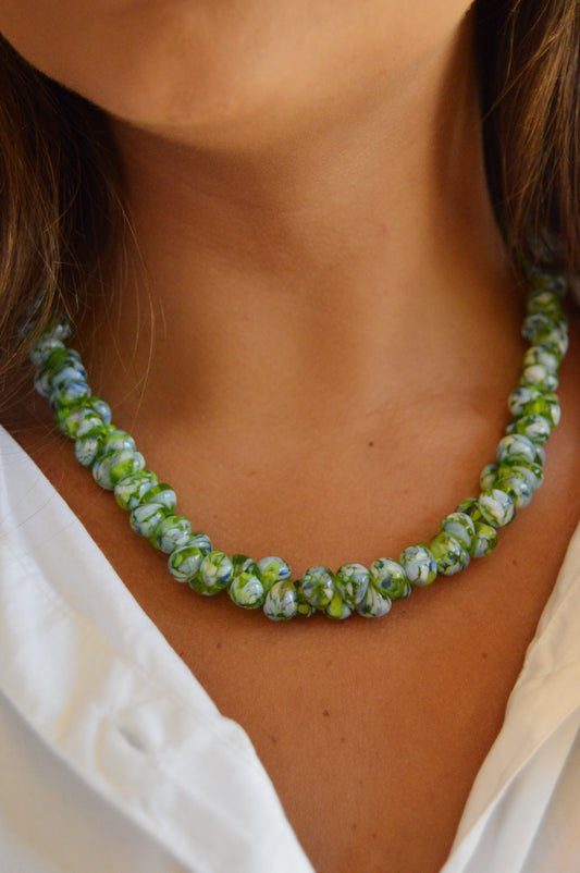Bubble Glass Necklace- Pond
