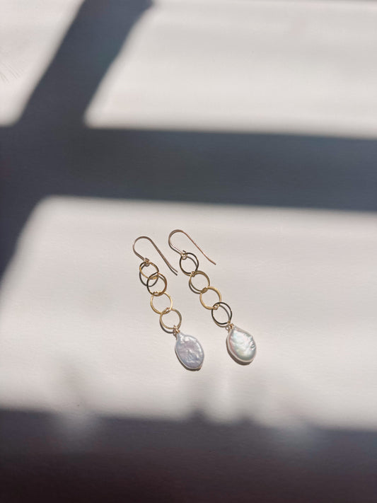 Pearly Gold Dangles