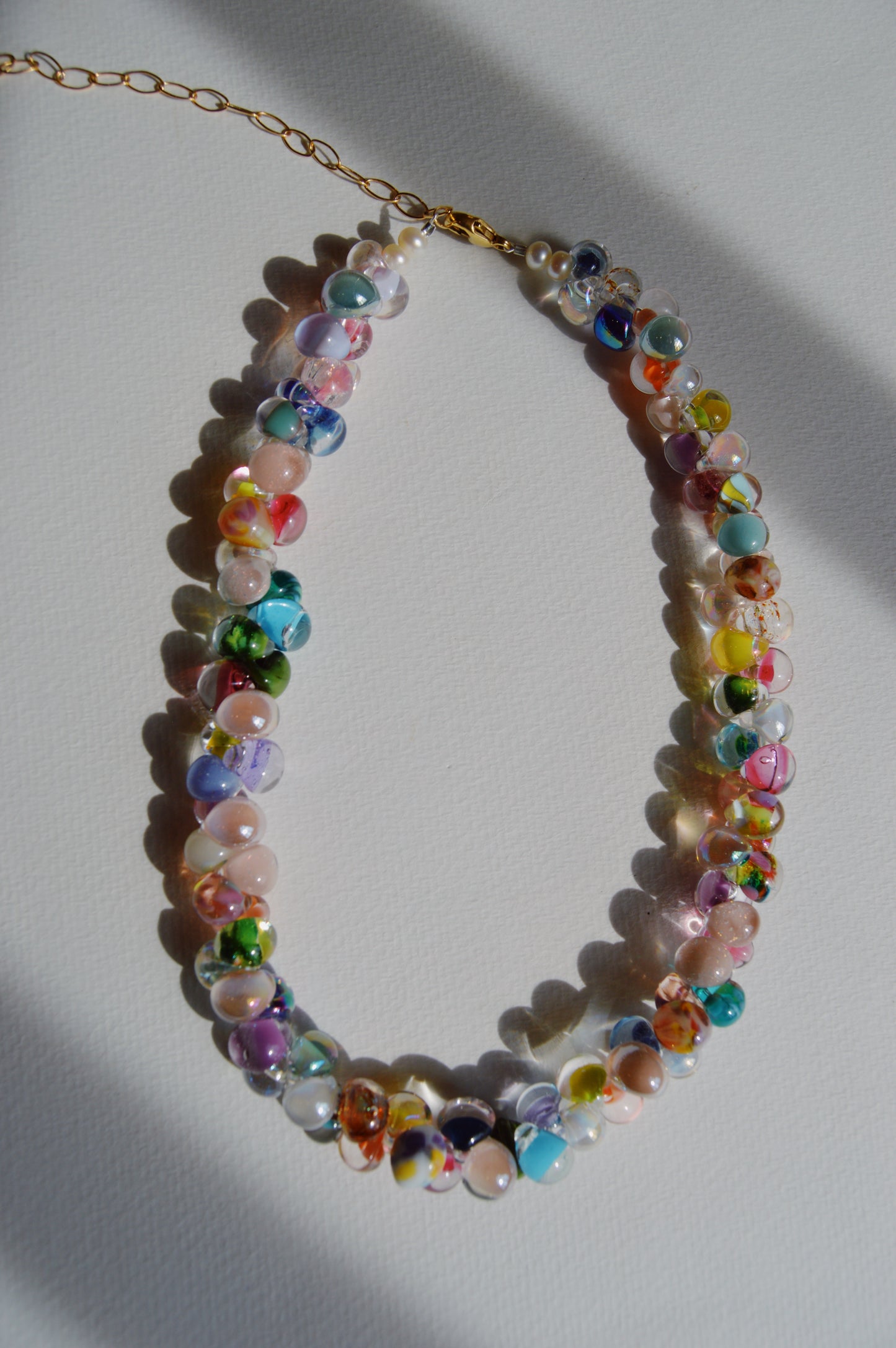 Rainbow Bubble Glass Necklace