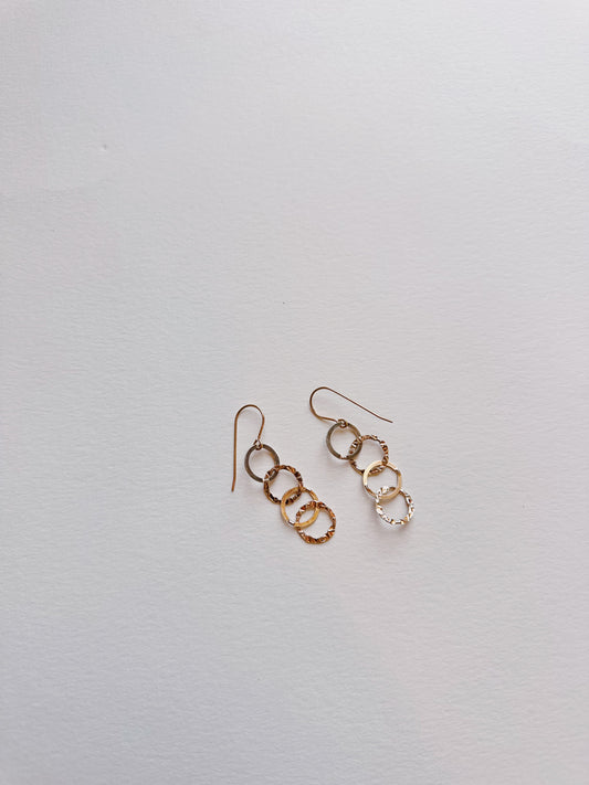 Silver Textured Dangles