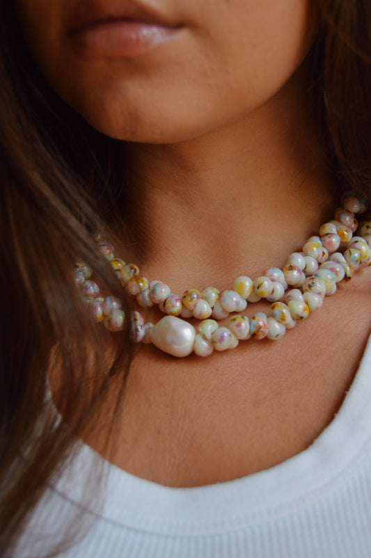 Bubble Glass Necklace- Puka