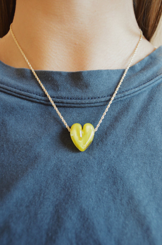 Glass Heart Necklace