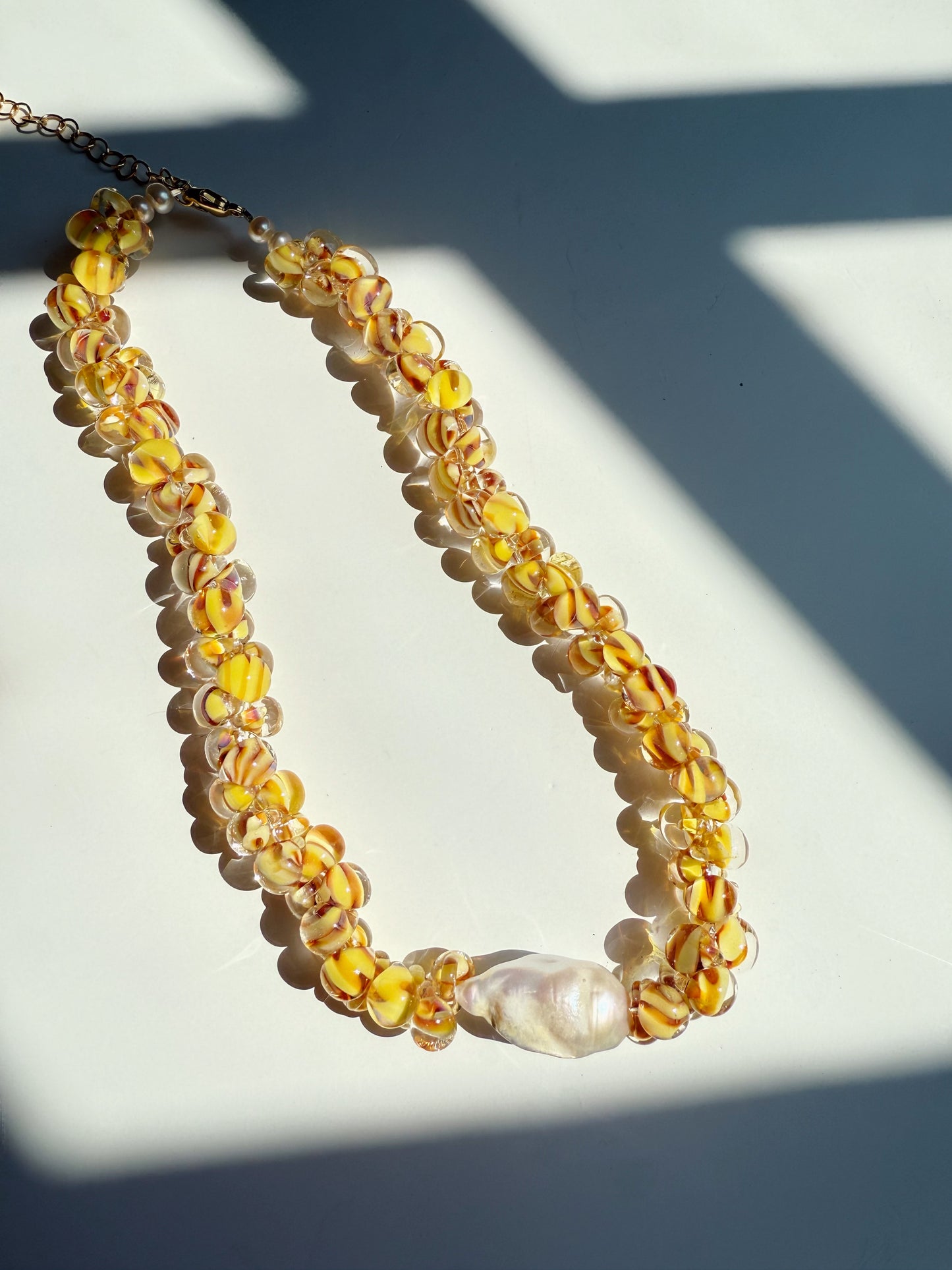 Print Bubble Glass Necklace