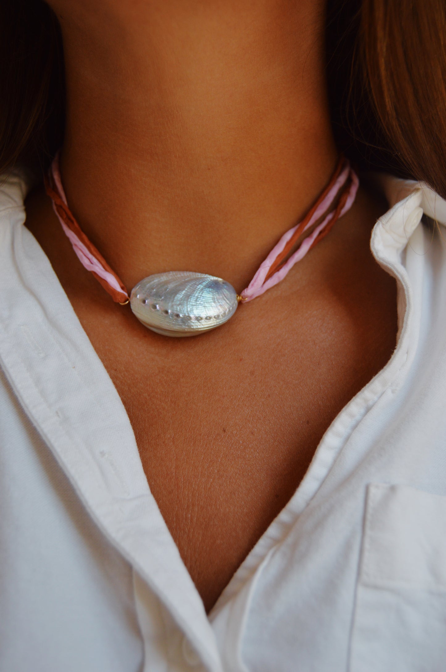 Abalone Silk Choker