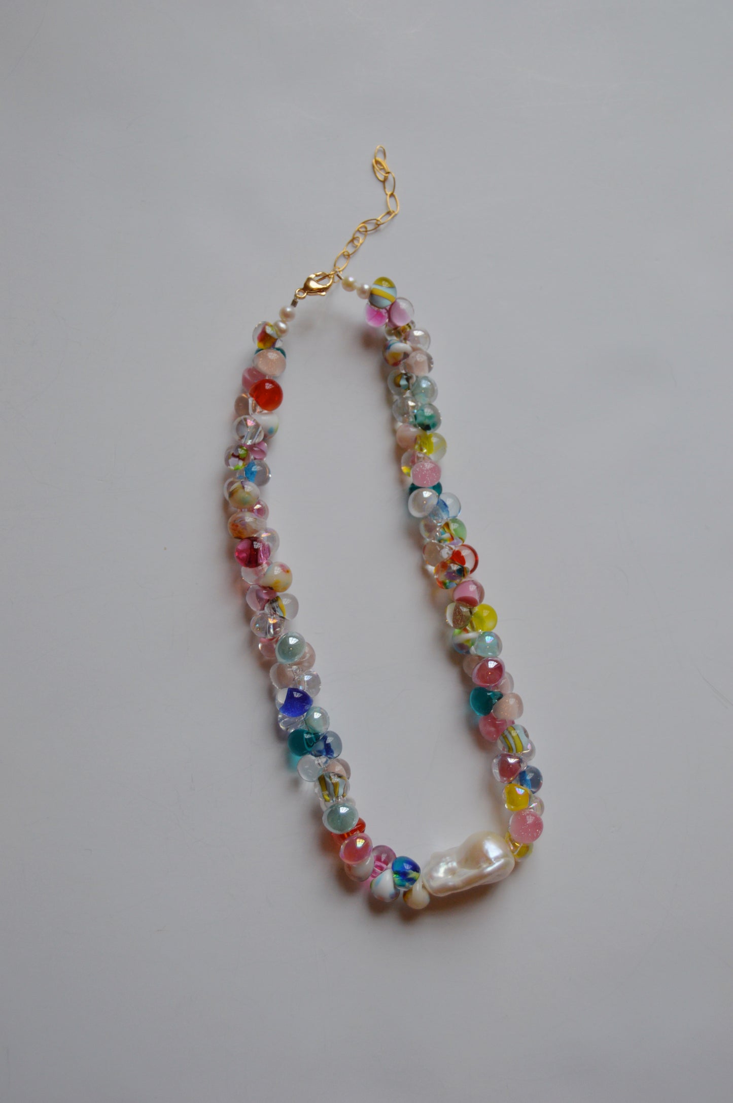 Rainbow Bubble Glass Necklace- Candyland