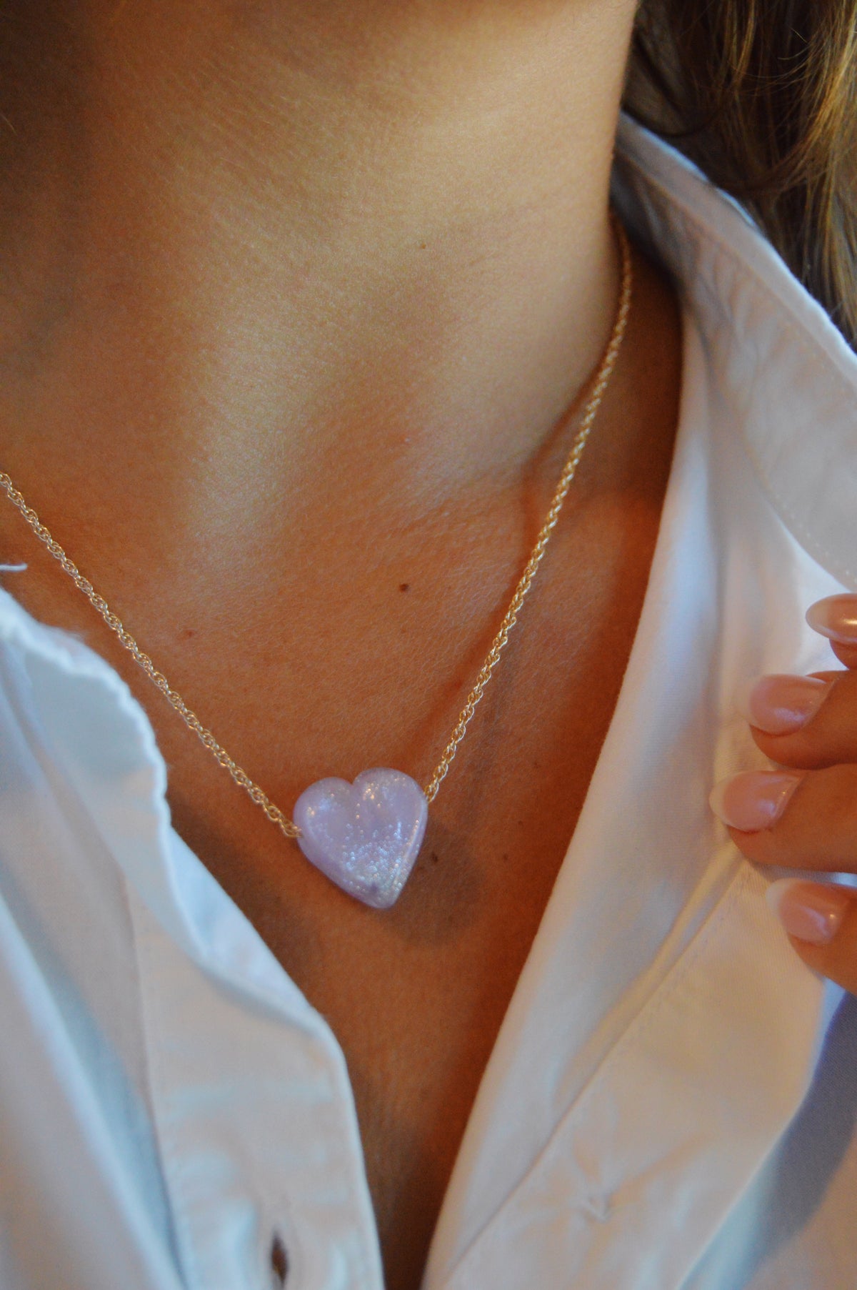 Glass Heart Necklace