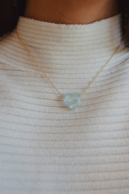 Glass Heart Necklace
