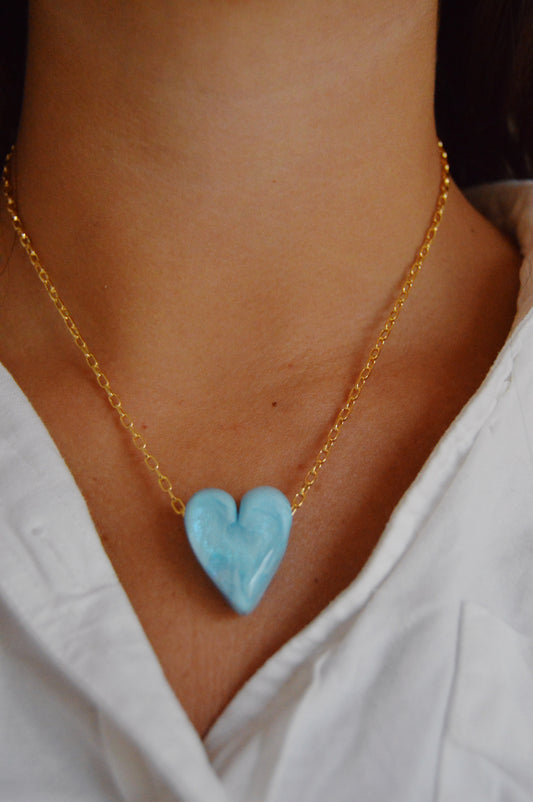 Glass Heart Necklace