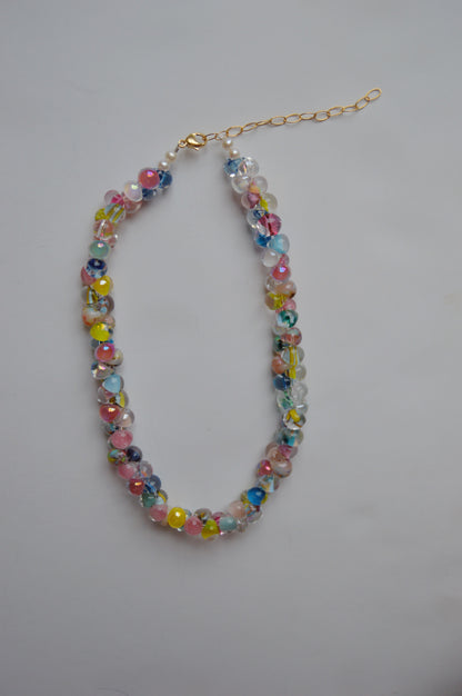Rainbow Bubble Glass Necklace- Poprocks