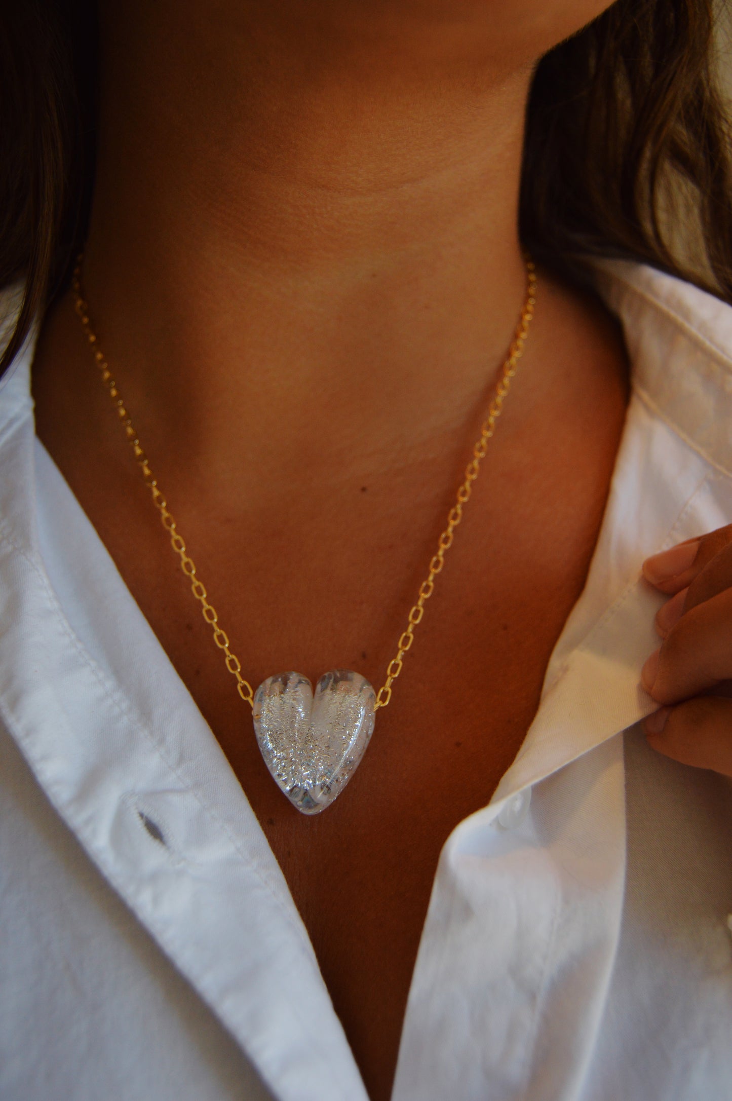 Glass Heart Necklace