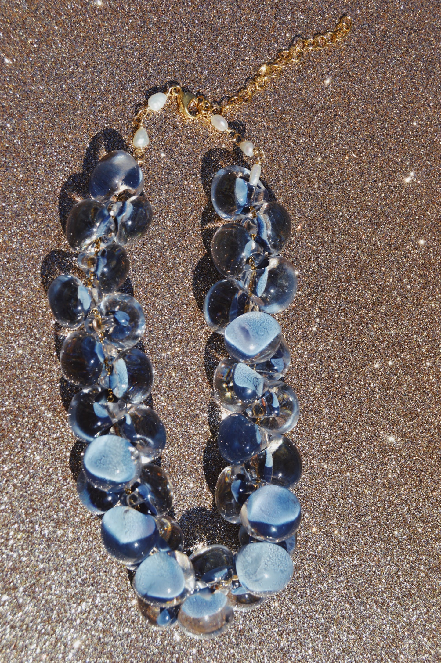 Grand Bubble Glass Necklace-Corduroy