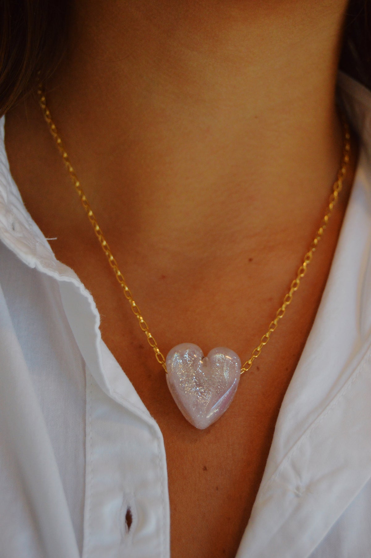 Glass Heart Necklace