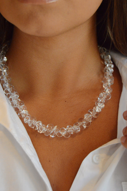 Bubble Glass Necklace- Clear