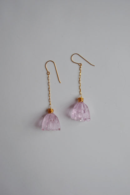 Super Sale Glass Tulip Earrings- Pinks