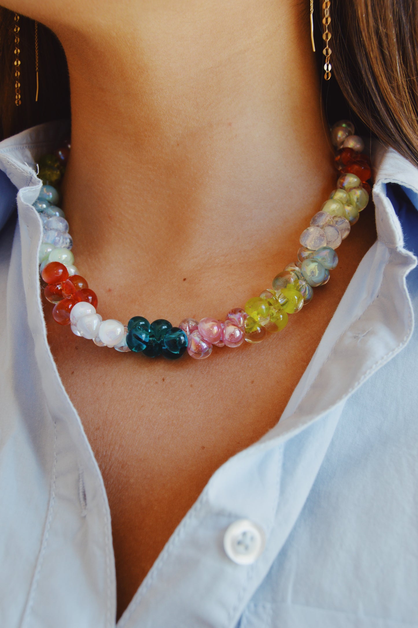 Bubble Glass Necklace- Jolly