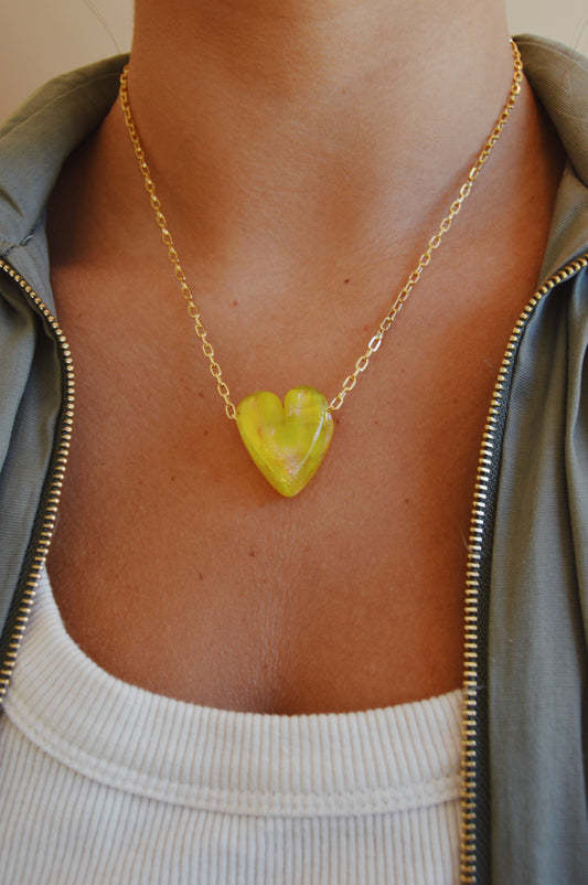 Glass Heart Necklace