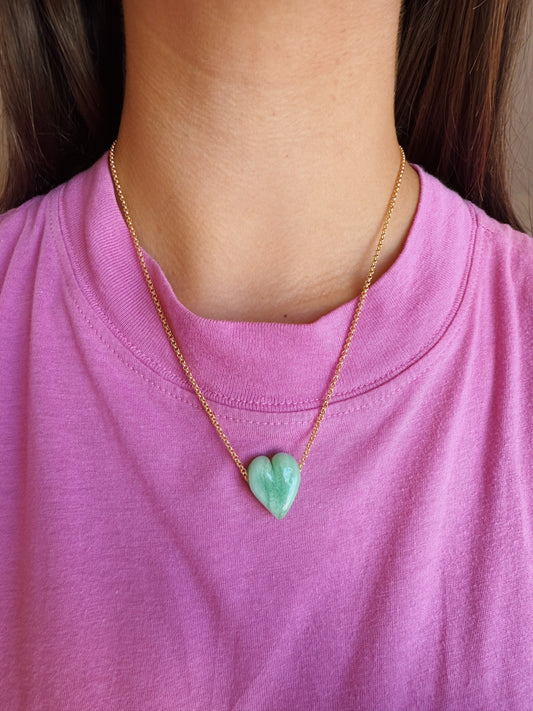 Glass Heart Necklace