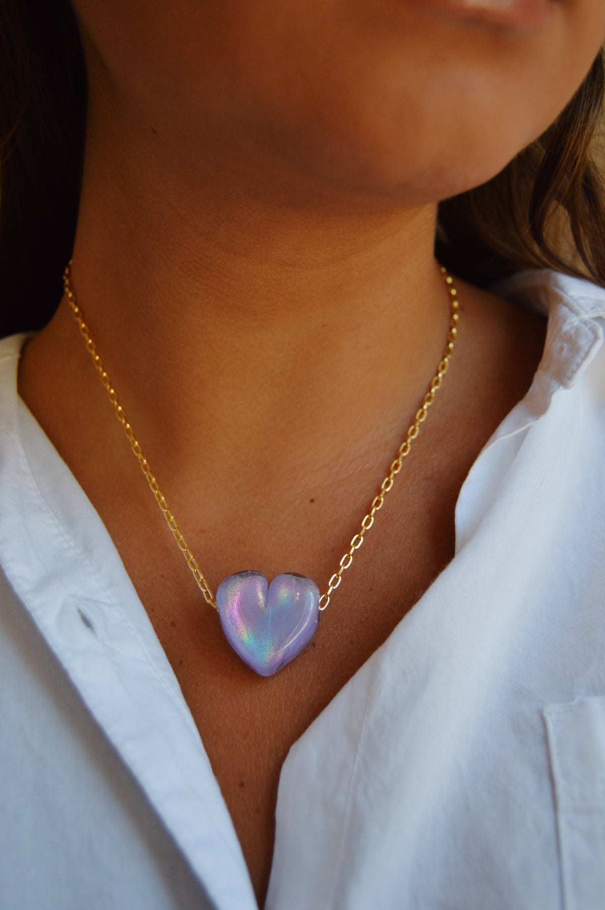 Glass Heart Necklace
