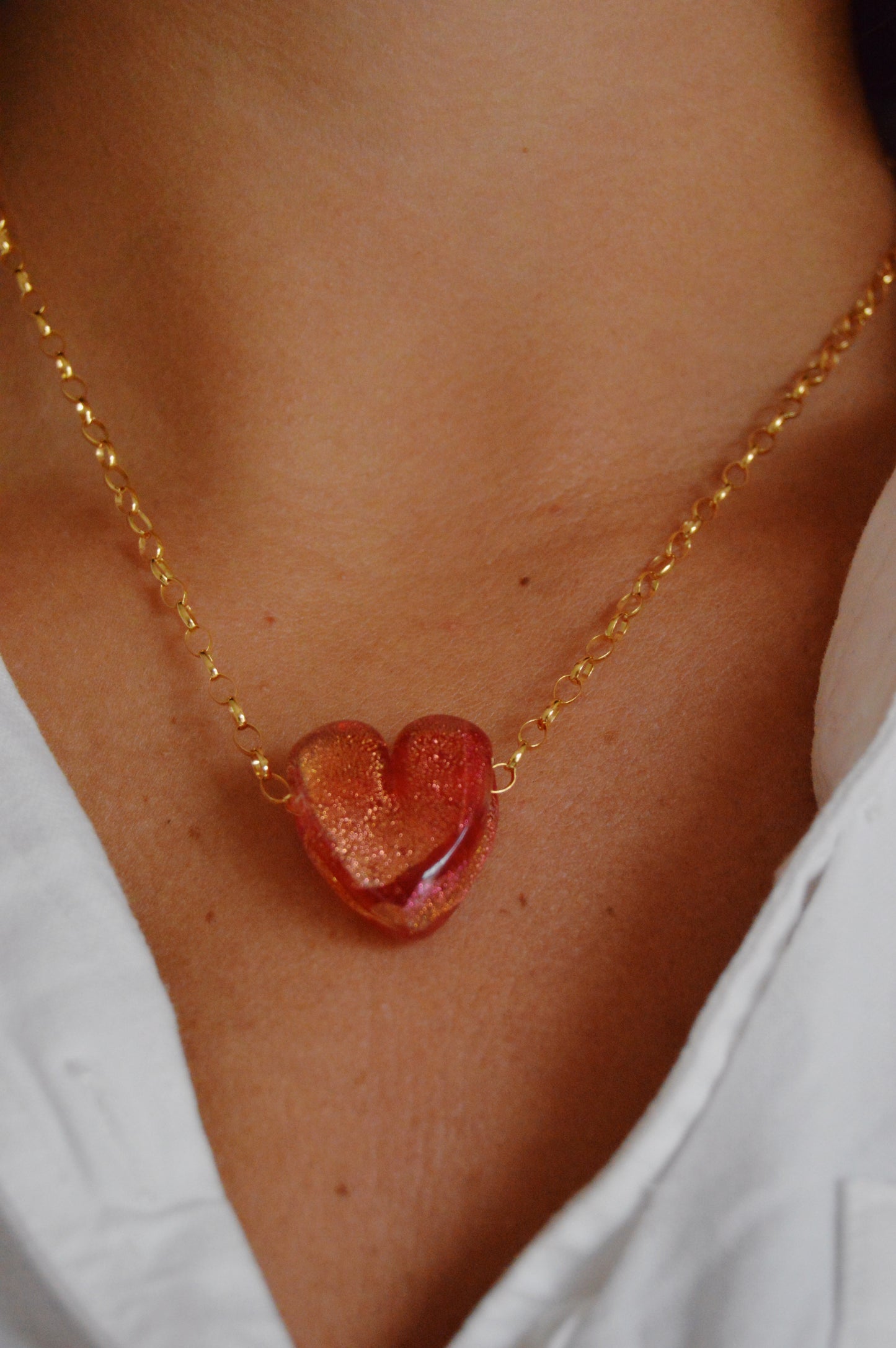 Glass Heart Necklace