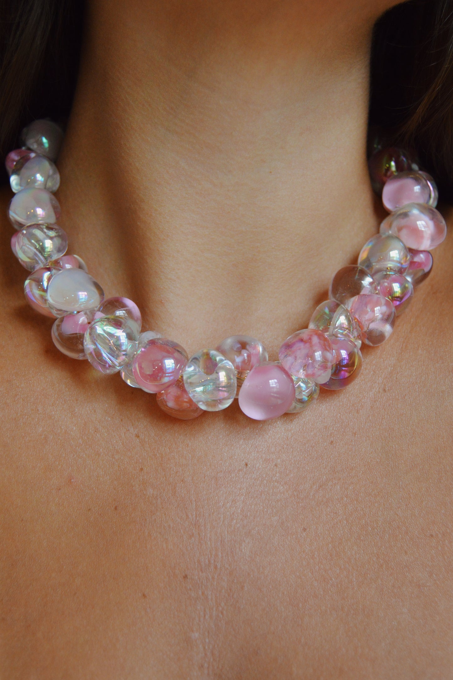 Grand Bubble Necklace- Pink Mix