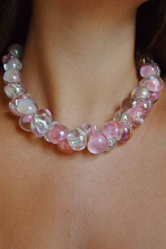 Grand Bubble Necklace- Pink Mix