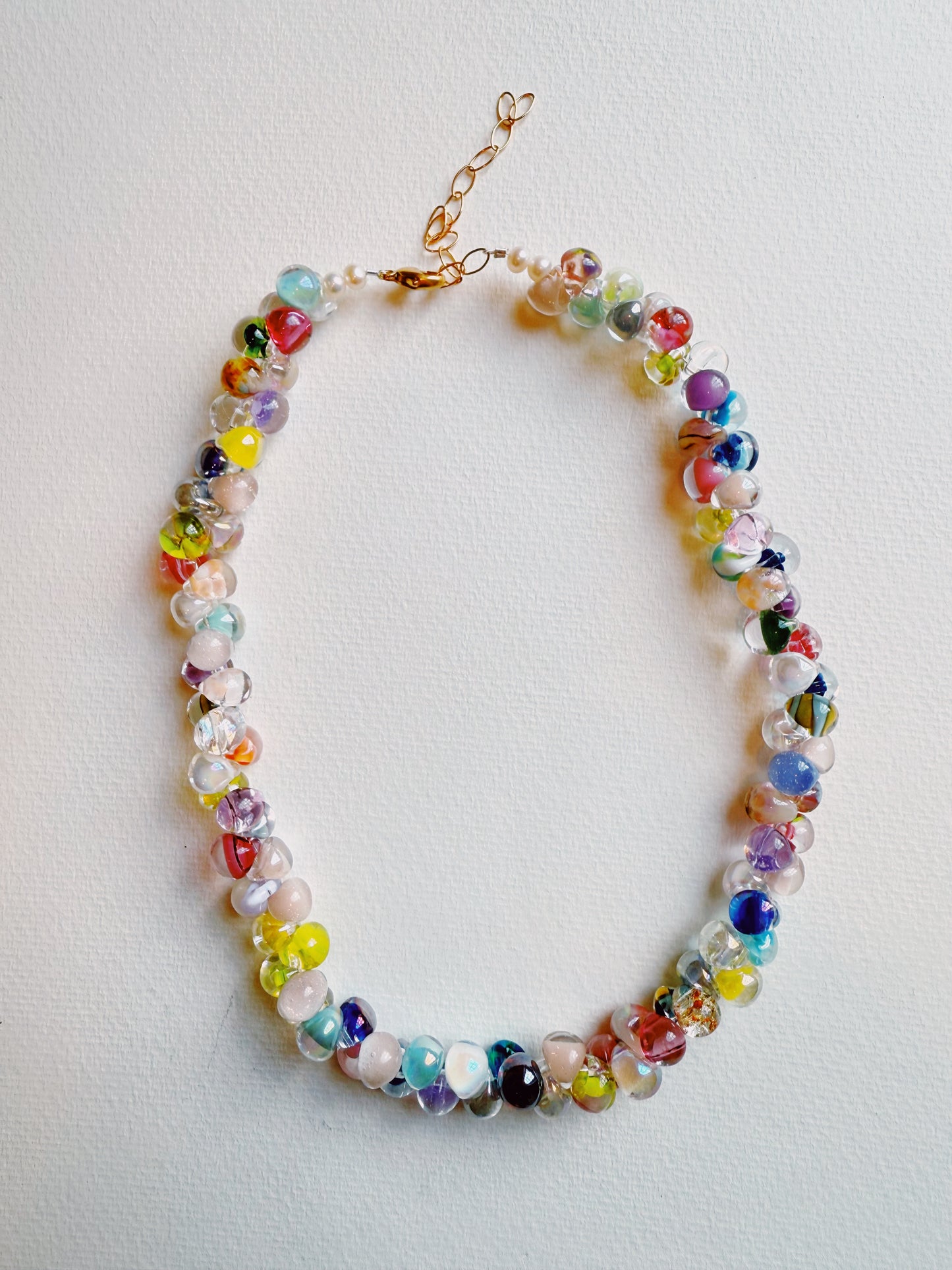 Rainbow Bubble Glass Necklace