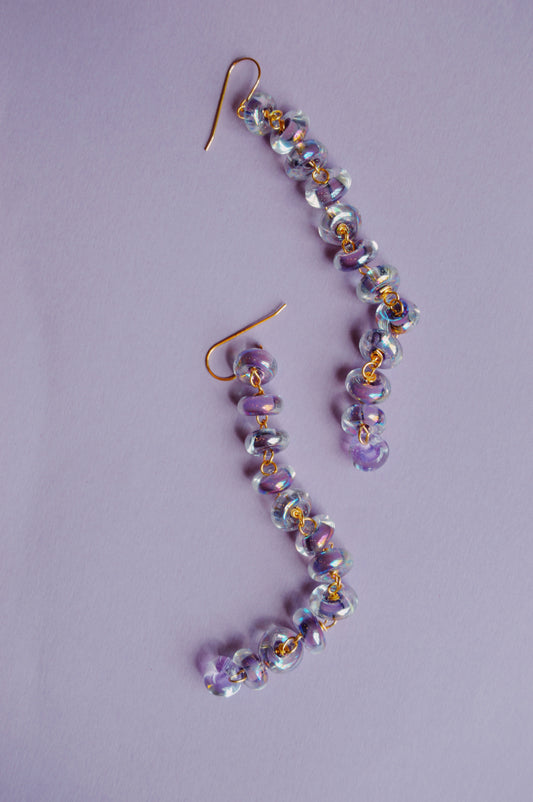 Long Donut Drops - Shimmer Lavender