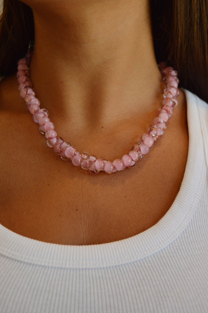 Bubble Glass Necklace- Bubblegum