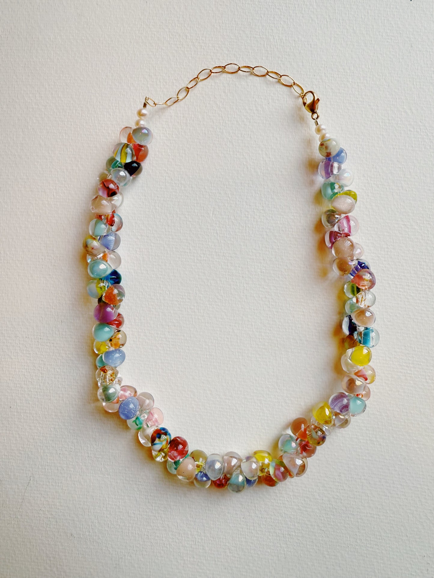 Rainbow Bubble Glass Necklace