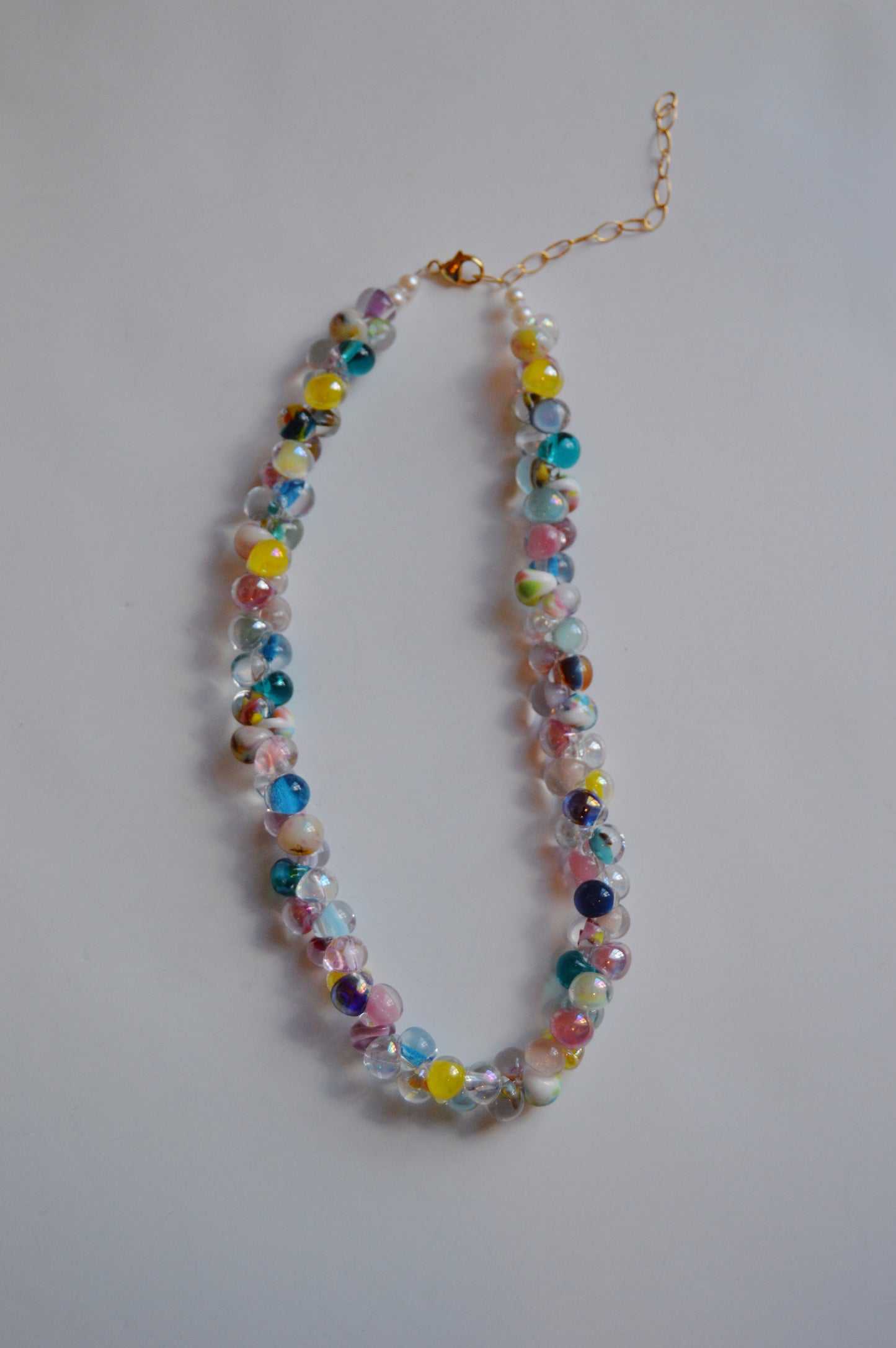 Rainbow Bubble Glass Necklace- Fizz