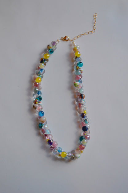 Rainbow Bubble Glass Necklace- Fizz
