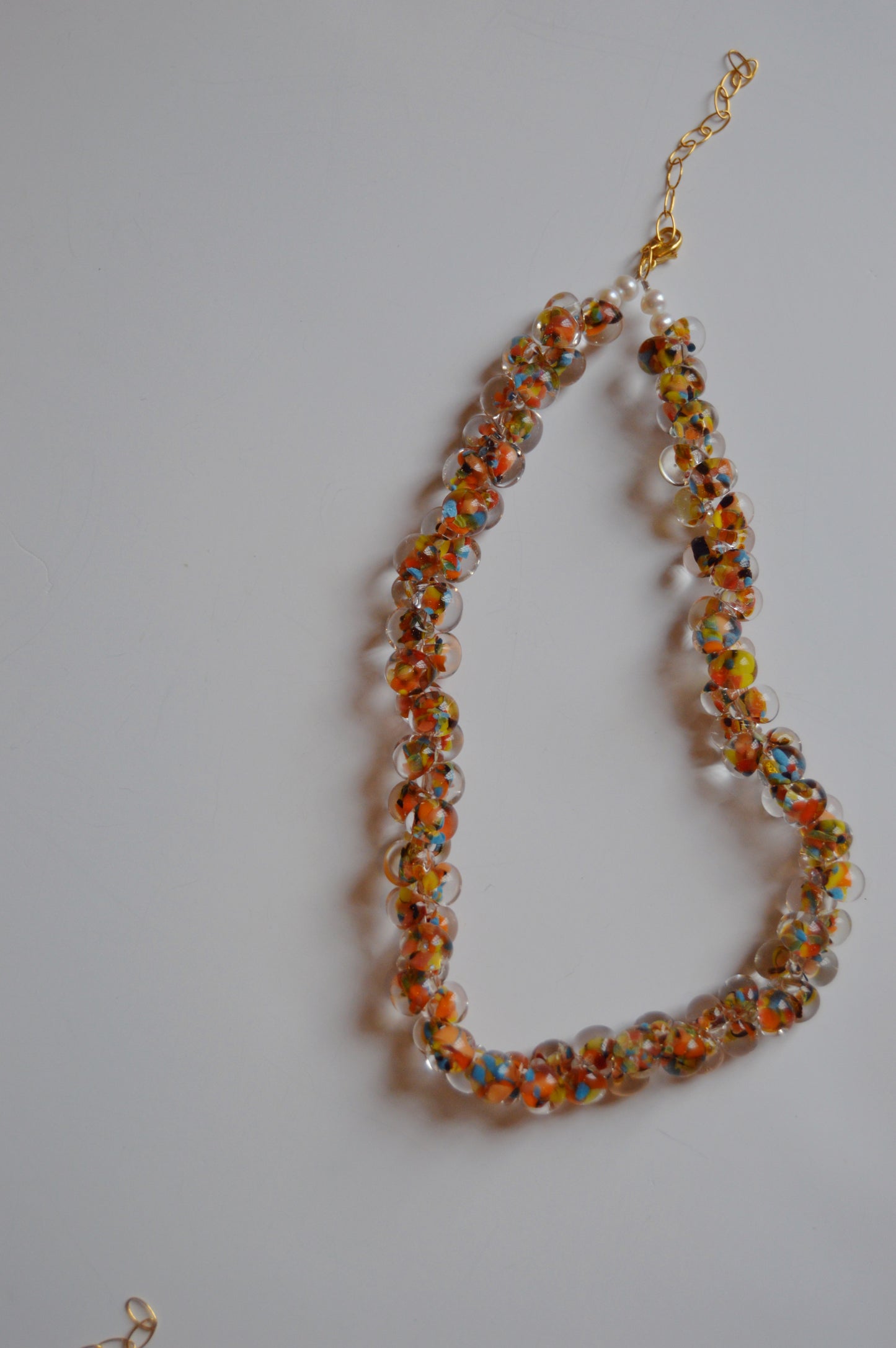 Bubble Glass Necklace- Coral Reef