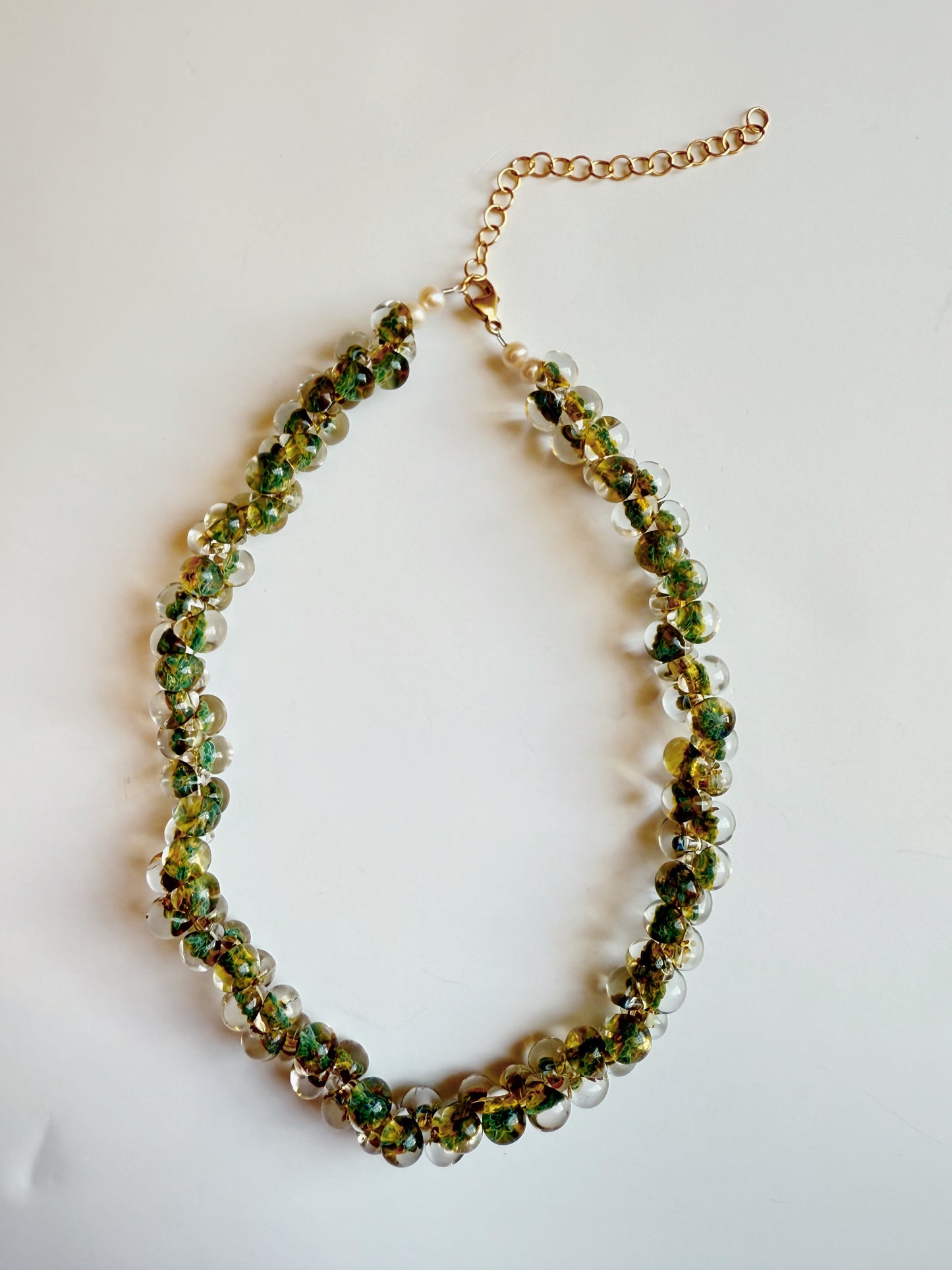 Print Bubble Glass Necklace