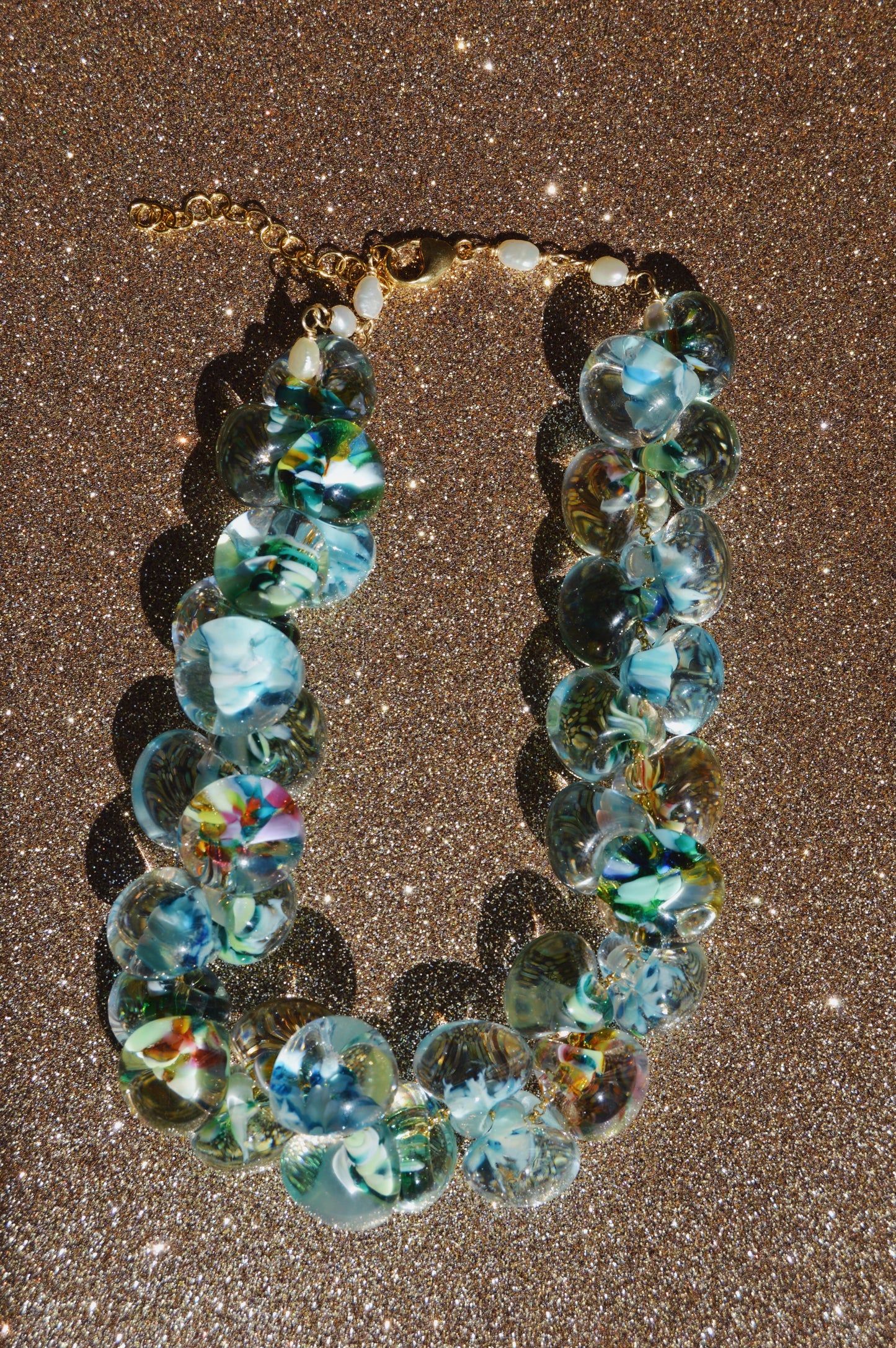Grand Bubble Glass Necklace-Tahiti