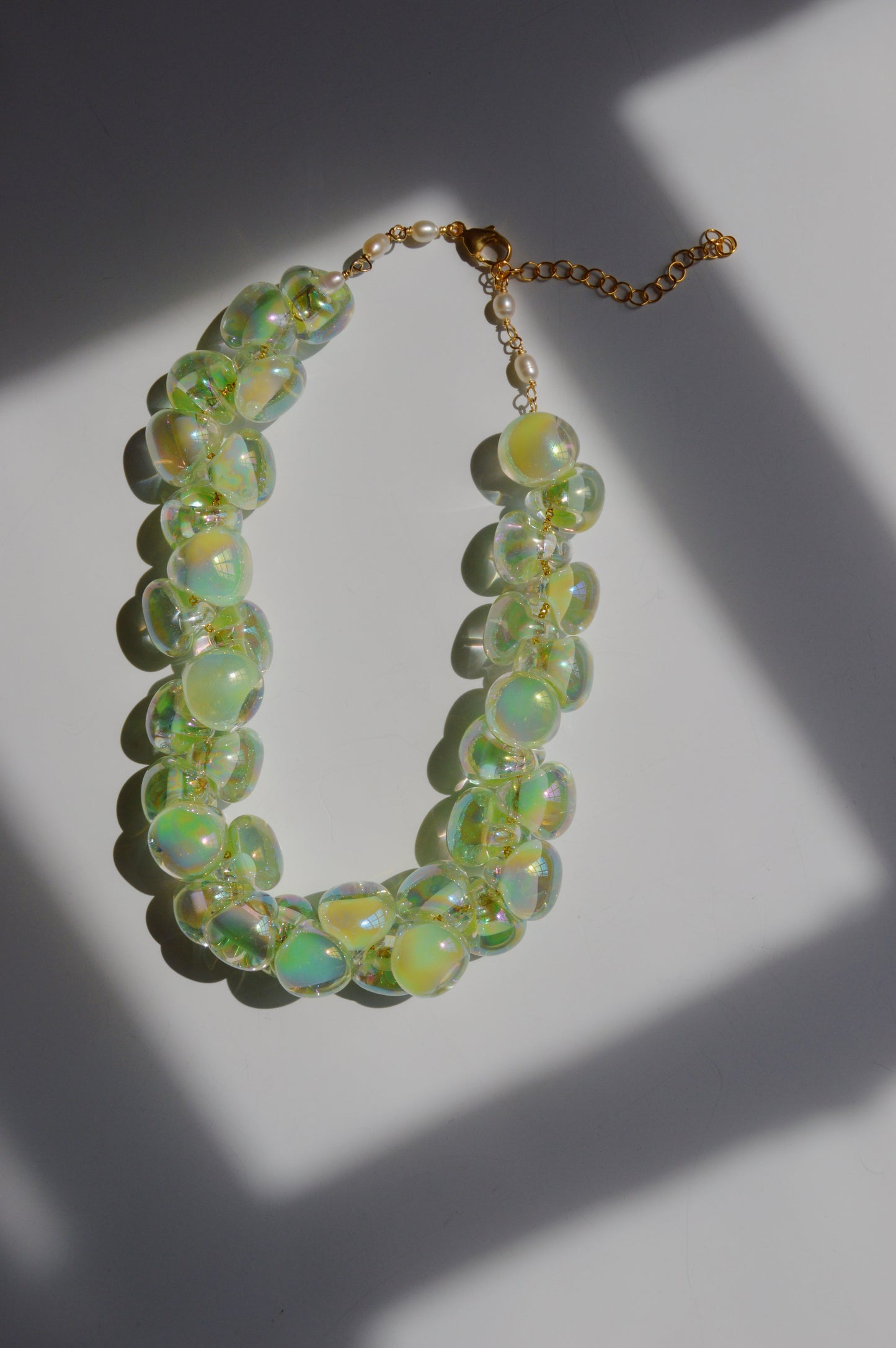 Grand Bubble Necklace- Shimmer Mint